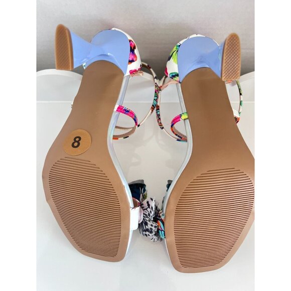 BETSEY JOHNSON Butterfly Women Sz 8 Sandal Strap Appliqué Ankle Party Wedding - Picture 6 of 12